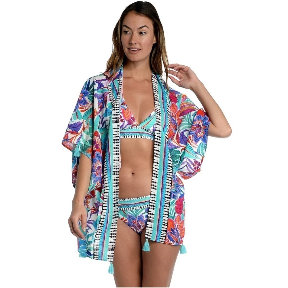 NWT La Blanca Size OS Womens Kimono Cover-up